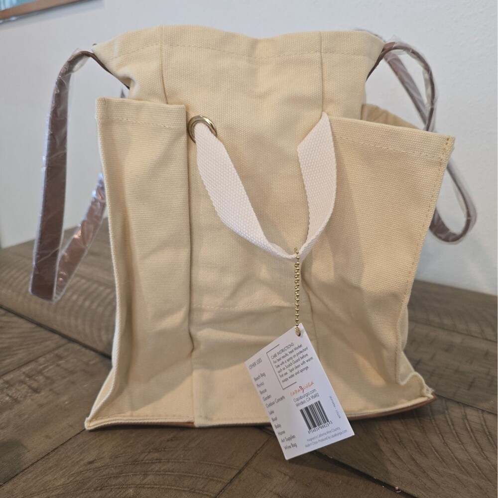 CapaBunga Farmer's Market Tote Shopping NWT Handles & 7 Pockets Utility Tote